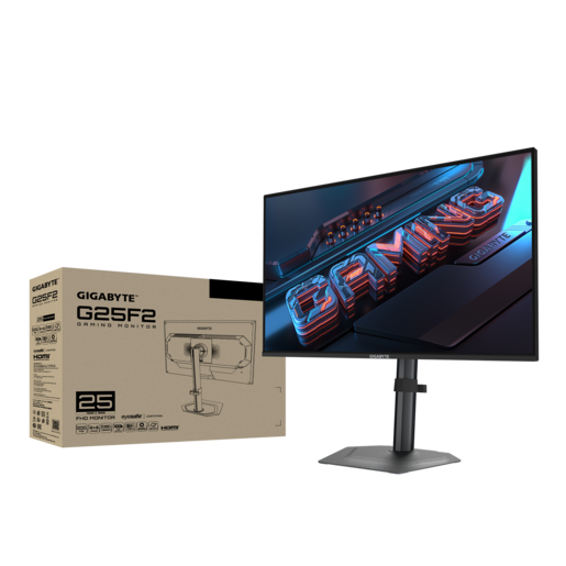 GIGABYTE monitor GS25F2 gaming, 25, FullHD, IPS, 300 cd/m2, HDR10, AMD FreeSync Premium, HDMI, DP, 200Hz, 1ms
