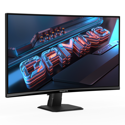 GIGABYTE monitor GS27QCA gaming zakrivljeni, 27, QHD, VA ,250 cd/m2, AMD FreeSync Premium, HDR Ready, HDMI, DP, 180Hz, 1ms