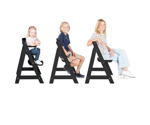 Roba Kids Drvena hranilica za bebe Sit Up Flex, Crna