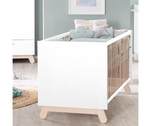 Roba Kids Kombinirani krevet 70 x 140 cm, bijeli/prirodno drvo, podesiv na 3 visine