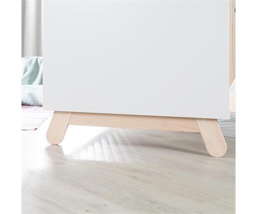 Roba Kids Kombinirani krevet 70 x 140 cm, bijeli/prirodno drvo, podesiv na 3 visine