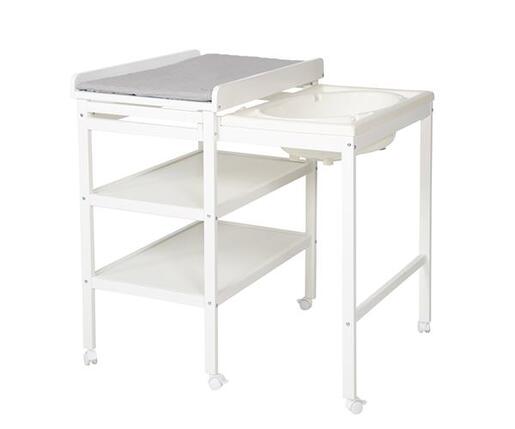 Roba Kids Drveni sto za presvlačenje i kupanje, Bijeli
