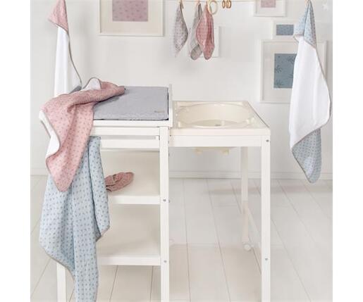 Roba Kids Drveni sto za presvlačenje i kupanje, Bijeli