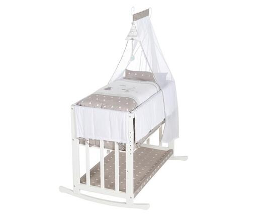 Roba Kids Kolijevka Liebhabär 4u1 sa posteljinom, Bijela
