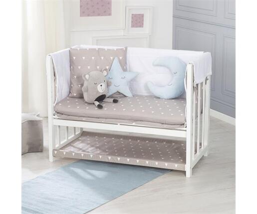 Roba Kids Kolijevka Liebhabär 4u1 sa posteljinom, Bijela