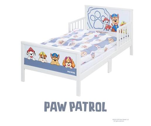 Krevet Paw Patrol 70 x 140 cm uključujući rešetkastu ogradu i posteljinu
