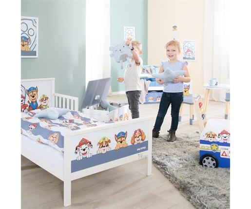 Krevet Paw Patrol 70 x 140 cm uključujući rešetkastu ogradu i posteljinu