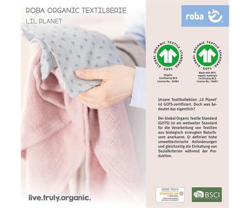 Roba Kids Set posteljinom sa dekicom Lil Planet, Rozi