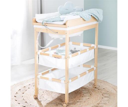 Roba Kids Kombinirani stol za presvlačenje i kupanje, prirodno drvo