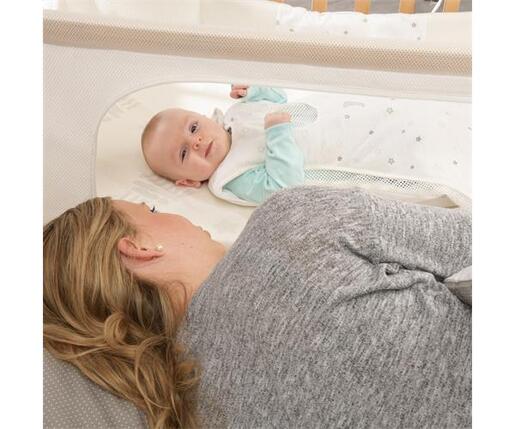 Roba Kids Drveni krevetac sa ogradicom i vrećom za spavanje 60x120 cm