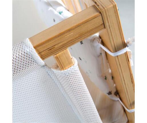 Roba Kids Drveni krevetac sa ogradicom i vrećom za spavanje 60x120 cm