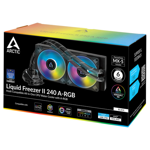 Arctic LF III PRO 240 A-RGB B AIO CPU Water Cooler 1851, 1700, AM4, AM5