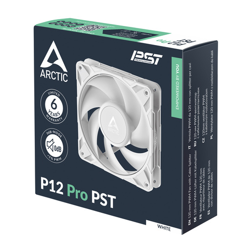 Arctic P12 Pro PST White PWM Fan with Cable Splitter