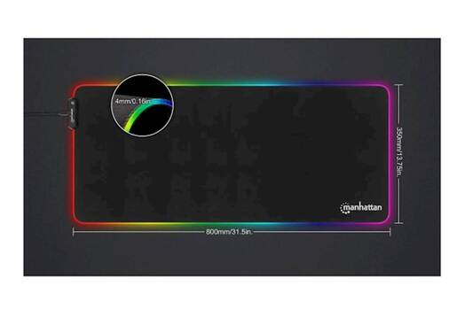 Podloga za mis MANHATTAN XXL RGB LED