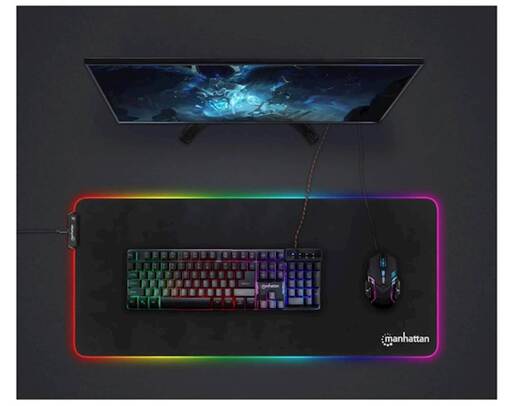 Podloga za mis MANHATTAN XXL RGB LED