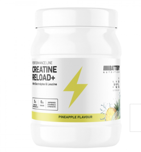 Battery Creatine Reload+, 500g, kreatin, okus ananasa