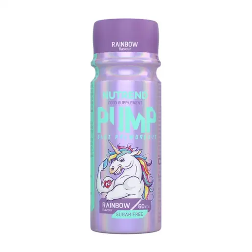 Nutrend Pump Shot – pre-workout bez kofeina za snagu i energiju, rainbow, 60 ml