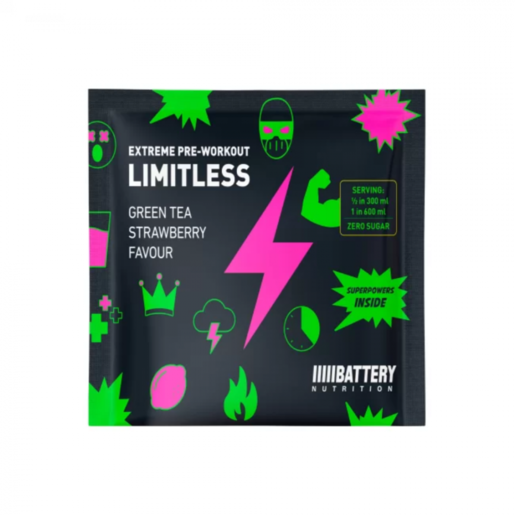 Battery Limitless, 18g, energetski i stimulativni dodatak prehrani, zeleni čaj - jagoda