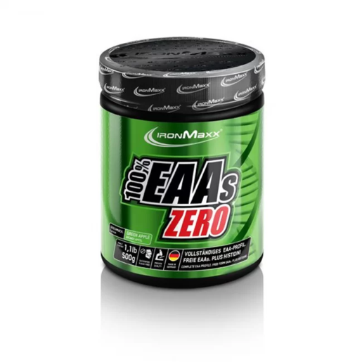Ironmaxx 100% EAAS Zero, 500g, aminokiseline, okus jabuke