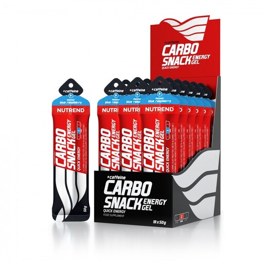 NUTREND CARBOSNACK vrećice, 50g, Blue Raspberry (s kofeinom)