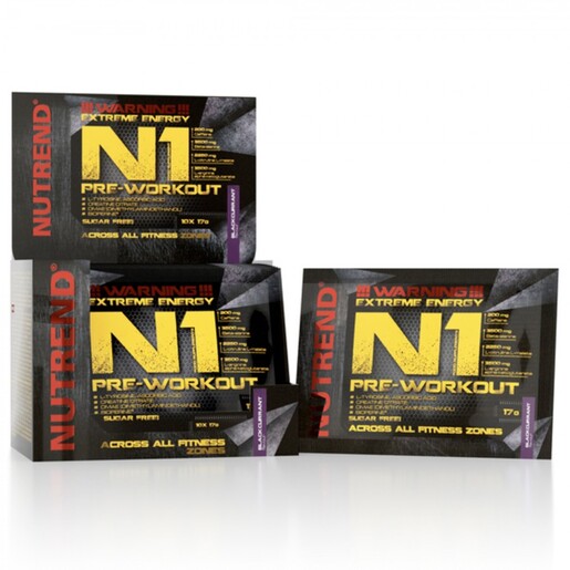 Nutrend N1 Pre-Workout, 17g, dodatak prehrani prije treninga, okus grejpa