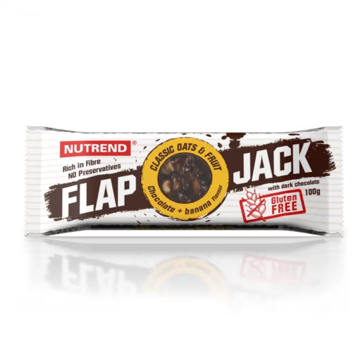Nutrend Flapjack Gluten Free, 100g, bezglutenska pločica, čokolada + banana