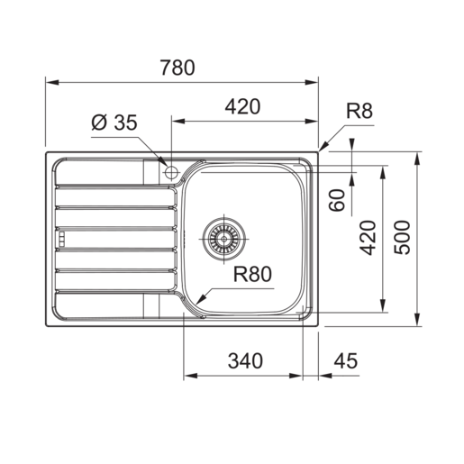 Franke sudoper Spark SKX 611-78 lijevi
