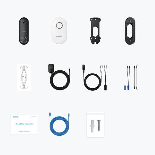 REOLINK Smart kamera 2K+ žičana Wi-Fi – zvono za vrata D340W