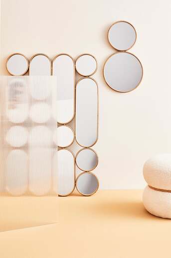 BIZZOTTO ogledalo Hanima zlatno 79x120h cm