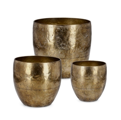 BIZZOTTO saksije set 3/1 zlatne BIMALA