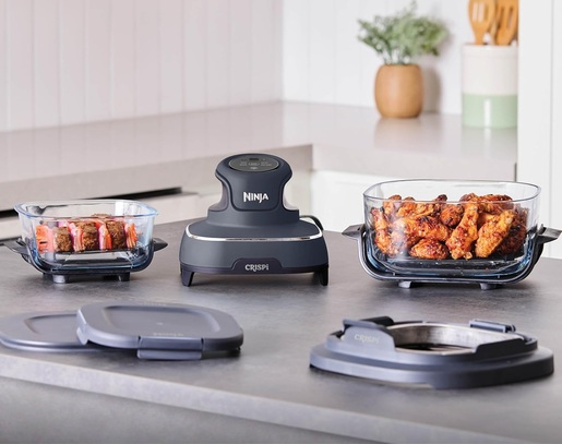 NINJA prenosna friteza na vrući zrak FN101EUGY CRISPi 4u1,  1700 W, 3.8 L/ 1.4 L, plavno-crna