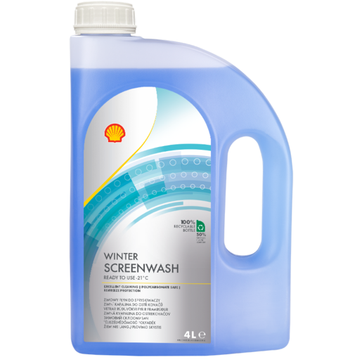 Shell Winter Screenwash tečnost za vjetrobransko staklo 4L | Spremna za upotrebu do -21 °C