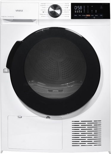 VIVAX HOME sušilica CDR-0816MHP + mašina za veš WFL-140816PMI + vezni element SKM-10