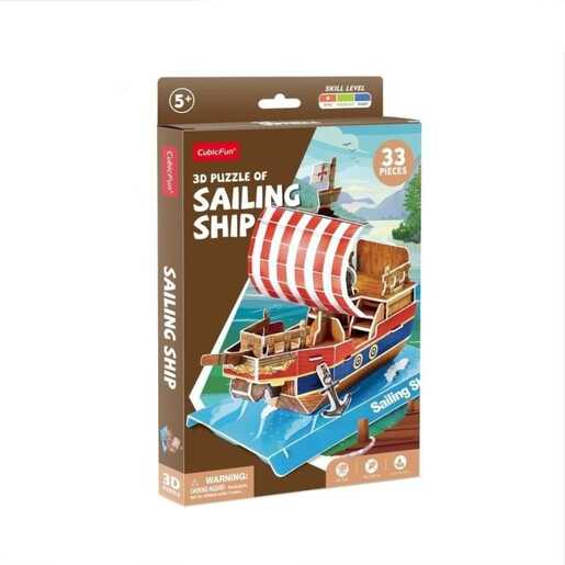 CUBIC FUN CBF232009 CUBIC FUN PUZZLE SAILING SHIP W3122h