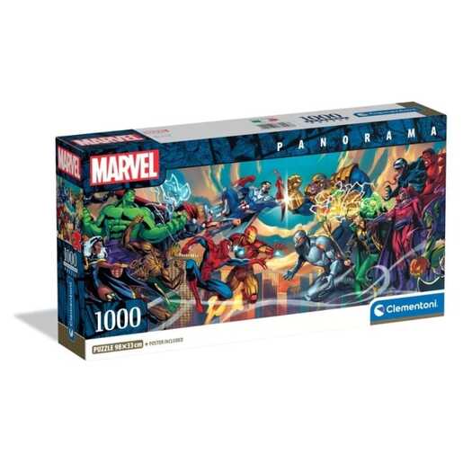 CLEMENTONI CL37056  PUZZLE 1000 PANORAMA MARVEL- HEROJI VSZLIKOVCI