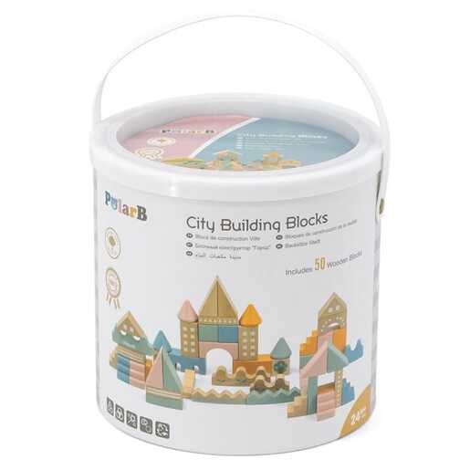 VIGA 44093 DRVENE KOCKE GRADSKE ZGRADE 50 KOM