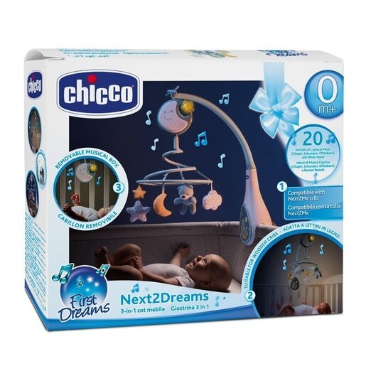 CHICCO Vrtuljak glazbeni Next2Dreams, neutral