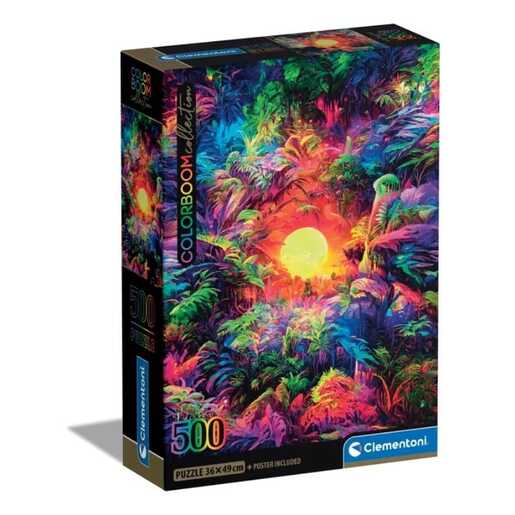 CLEMENTONI CL35530  PUZZLE 500 COLORBOOM PSIHODELIČNA DŽUNGLA