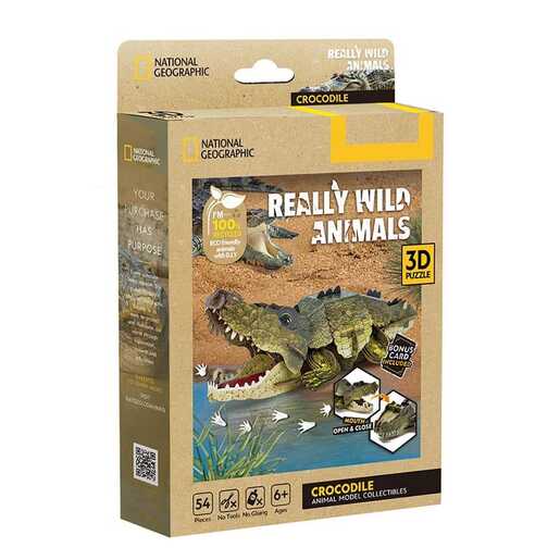 CUBIC FUN CBF211820 CUBIC FUN PUZZLE CROCODILE DS1182h