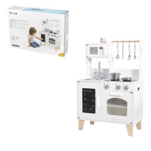 VIGA 44081 BIJELA DRVENA KUHINJA MALOG ŠEFA SA ZVUKOMI SVIJETLOM