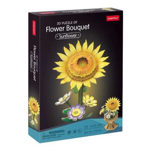 CUBIC FUN CBF233037 CUBIC FUN PUZZLE FLOWER BOUQUET - SUNFLOWERW3303h