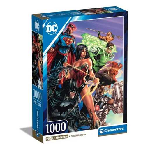 CLEMENTONI CL39852  PUZZLE 1000 DC COMICS LIGA PRAVDE