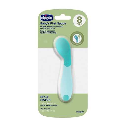 CHICCO  žlica, 8m+, Teal