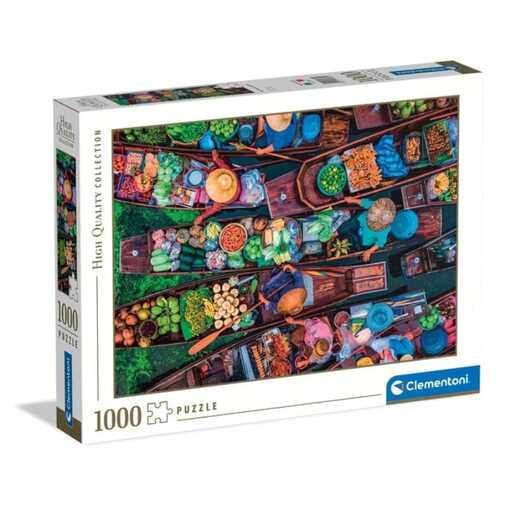 CLEMENTONI CL39882  PUZZLE 1000 HQC TAJLANDSKA PLUTAJUĆA TRŽNICA