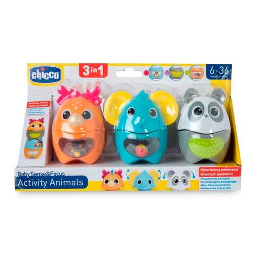 CHICCO  interaktivne životinje za slaganje, 6m+
