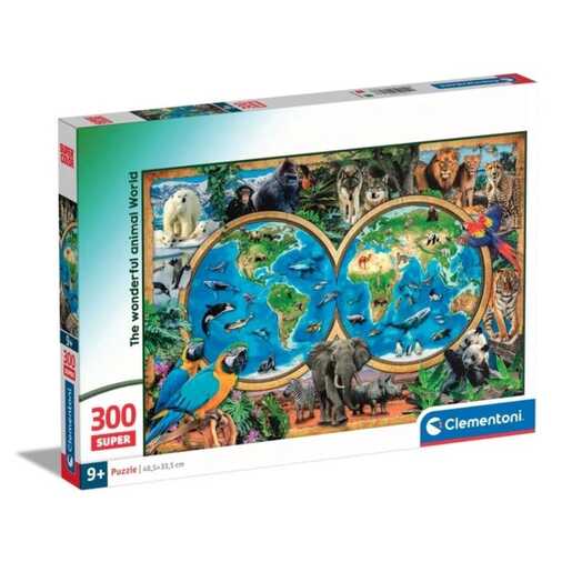 CLEMENTONI CL21723  PUZZLE 300 SUPER NOLI ŽIVOTINJSKI SVIJET
