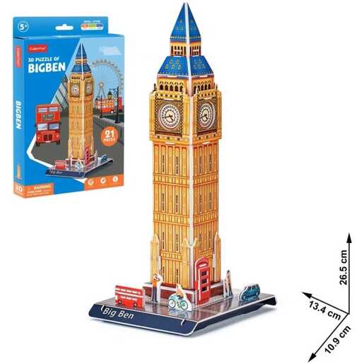 CUBIC FUN CBF231965 CUBIC FUN PUZZLE BIG BEN W3196h
