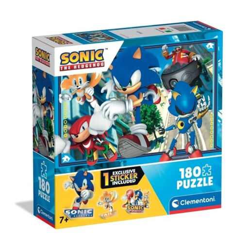 CLEMENTONI  CL 29798 PUZZLE 180 SQUARE BOX SONIC-32025
