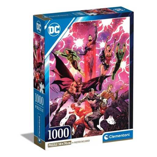 CLEMENTONI CL39853  PUZZLE 1000 DC COMICS LIGA PRAVDE-2