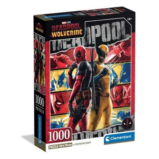 CLEMENTONI CL37050  PUZZLE 1000 MARVEL- DEADPOOL